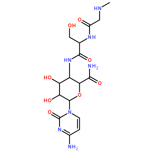 β-D-Glucopyranuronamide, 1-(4-amino-2-oxo-1(2H)-pyrimidinyl)-1,4-dideoxy-4-[(N-methylglycyl-L-seryl)amino]-