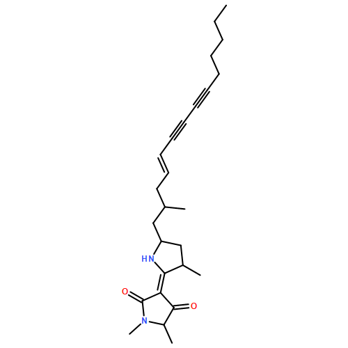 2,4-Pyrrolidinedione, 1,5-dimethyl-3-[(3S,5R)-3-methyl-5-[(4E)-2-methyl-4-tetradecene-6,8-diyn-1-yl]-2-pyrrolidinylidene]-