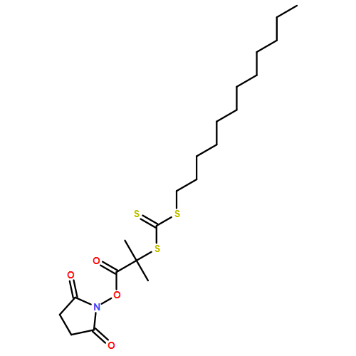 Propanoic acid, 2-[[(dodecylthio)thioxomethyl]thio]-2-methyl-, 2,5-dioxo-1-pyrrolidinyl ester