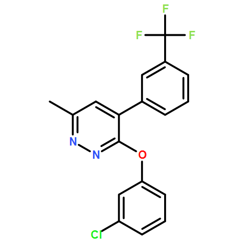 Pyridazine, 3-(3-chlorophenoxy)-6-methyl-4-[3-(trifluoromethyl)phenyl]-