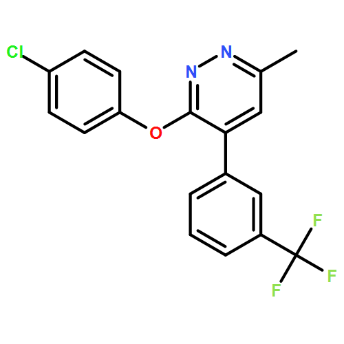 Pyridazine, 3-(4-chlorophenoxy)-6-methyl-4-[3-(trifluoromethyl)phenyl]-