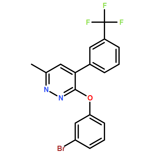 Pyridazine, 3-(3-bromophenoxy)-6-methyl-4-[3-(trifluoromethyl)phenyl]-