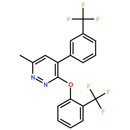 Pyridazine, 6-methyl-3-[2-(trifluoromethyl)phenoxy]-4-[3-(trifluoromethyl)phenyl]-