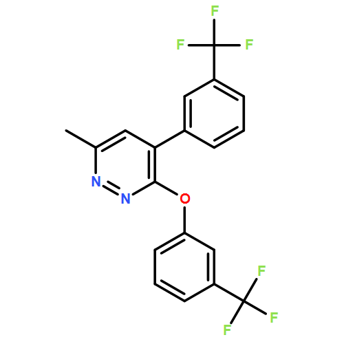 Pyridazine, 6-methyl-3-[3-(trifluoromethyl)phenoxy]-4-[3-(trifluoromethyl)phenyl]-