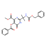 4-Pyrimidinecarboxylic acid, 5-(benzoyloxy)-1,6-dihydro-2-[1-methyl-1-[[(phenylmethoxy)carbonyl]amino]ethyl]-6-oxo-, methyl ester