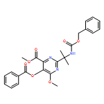 4-Pyrimidinecarboxylic acid, 5-(benzoyloxy)-6-methoxy-2-[1-methyl-1-[[(phenylmethoxy)carbonyl]amino]ethyl]-, methyl ester