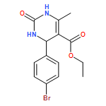 5-Pyrimidinecarboxylic acid, 4-(4-bromophenyl)-1,2,3,4-tetrahydro-6-methyl-2-oxo-, ethyl ester