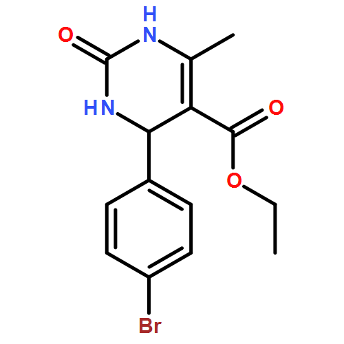 5-Pyrimidinecarboxylic acid, 4-(4-bromophenyl)-1,2,3,4-tetrahydro-6-methyl-2-oxo-, ethyl ester