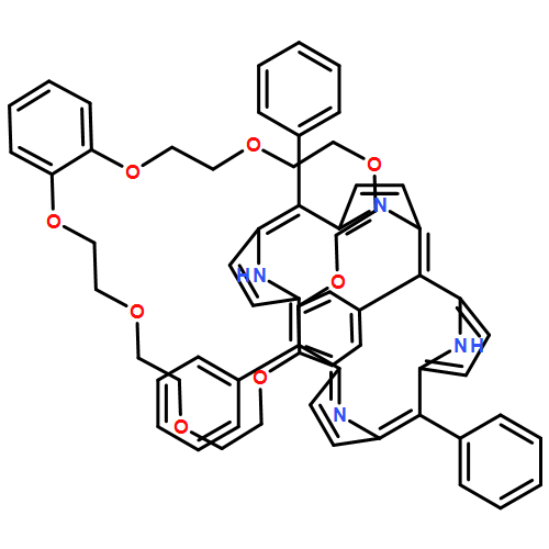 21H,23H-Porphine, 5-(6,7,9,10,12,13,20,21,23,24,26,27-dodecahydrodibenz[b,n][1,4,7,10,13,16,19,22]octaoxacyclotetracosin-2-yl)-10,15,20-triphenyl-