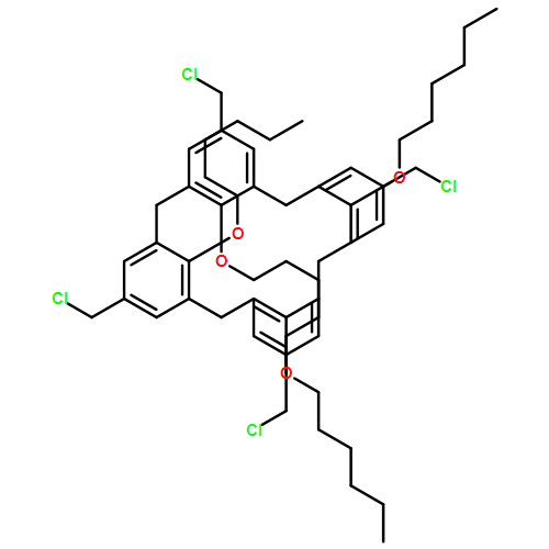 Pentacyclo[19.3.1.13,7.19,13.115,19]octacosa-1(25),3,5,7(28),9,11,13(27),15,17,19(26),21,23-dodecaene, 5,11,17,23-tetrakis(chloromethyl)-25,26,27,28-tetrakis(hexyloxy)-