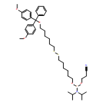 Phosphoramidous acid, N,N-bis(1-methylethyl)-, 6-[[6-[bis(4-methoxyphenyl)phenylmethoxy]hexyl]dithio]hexyl 2-cyanoethyl ester