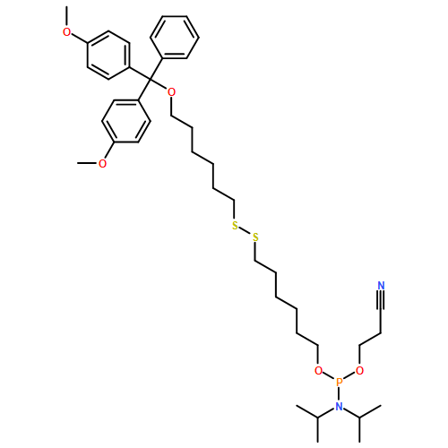 Phosphoramidous acid, N,N-bis(1-methylethyl)-, 6-[[6-[bis(4-methoxyphenyl)phenylmethoxy]hexyl]dithio]hexyl 2-cyanoethyl ester