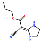 Acetic acid, 2-cyano-2-(2-imidazolidinylidene)-, propyl ester