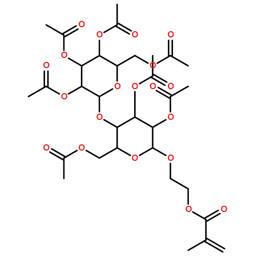 β-D-Glucopyranoside, 2-[(2-methyl-1-oxo-2-propen-1-yl)oxy]ethyl 4-O-(2,3,4,6-tetra-O-acetyl-β-D-galactopyranosyl)-, 2,3,6-triacetate