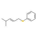 Benzene, [(4-methyl-2-pentenyl)seleno]-, (E)-