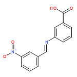 Benzoic acid, 3-[[(3-nitrophenyl)methylene]amino]-