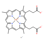 Ferrate(2-), [3,7,12,17-tetramethyl-21H,23H-porphine-2,18-dipropanoato(4-)-κN21,κN22,κN23,κN24]-, hydrogen (1:2), (SP-4-2)-