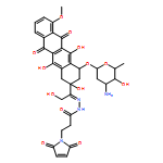 1H-Pyrrole-1-propanoic acid, 2,5-dihydro-2,5-dioxo-, 2-[1-[(2S,4S)-4-[(3-amino-2,3,6-trideoxy-α-L-lyxo-hexopyranosyl)oxy]-1,2,3,4,6,11-hexahydro-2,5,12-trihydroxy-7-methoxy-6,11-dioxo-2-naphthacenyl]-2-hydroxyethylidene]hydrazide