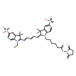 3H-Indolium, 2-[5-[1-[6-[(2,5-dioxo-1-pyrrolidinyl)oxy]-6-oxohexyl]-1,3-dihydro-3,3-dimethyl-5-sulfo-2H-indol-2-ylidene]-1,3-pentadien-1-yl]-1-ethyl-3,3-