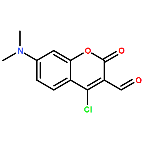 2H-1-Benzopyran-3-carboxaldehyde,4-chloro-7-(dimethylamino)-2-oxo-