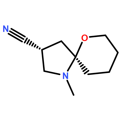 6-Oxa-1-azaspiro[4.5]decane-3-carbonitrile, 1-methyl-, (3R,5R)-rel-