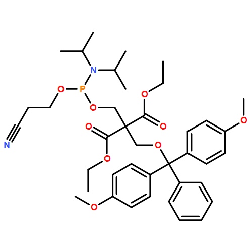 Propanedioic acid, 2-[[bis(4-methoxyphenyl)phenylmethoxy]methyl]-2-[[[[bis(1-methylethyl)amino](2-cyanoethoxy)phosphino]oxy]methyl]-, 1,3-diethyl ester