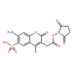 2H-1-Benzopyran-6-sulfonic acid,7-amino-3-[2-[(2,5-dioxo-1-pyrrolidinyl)oxy]-2-oxoethyl]-4-methyl-2-oxo-