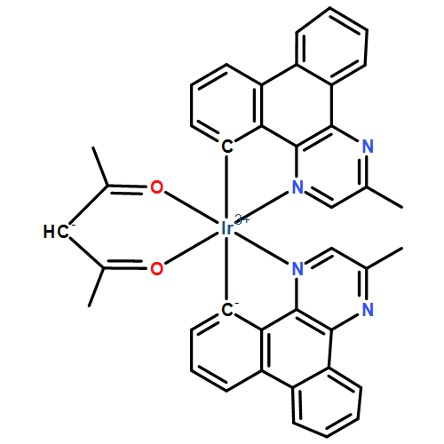 Bis(2-methyldibenzo[f,h]quinoxaline) (acetylacetonate) iridium (III)