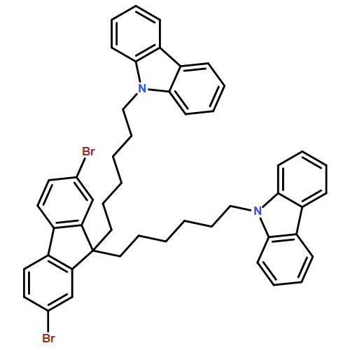 9H-Carbazole, 9,9'-[(2,7-dibromo-9H-fluoren-9-ylidene)di-6,1-hexanediyl]bis-