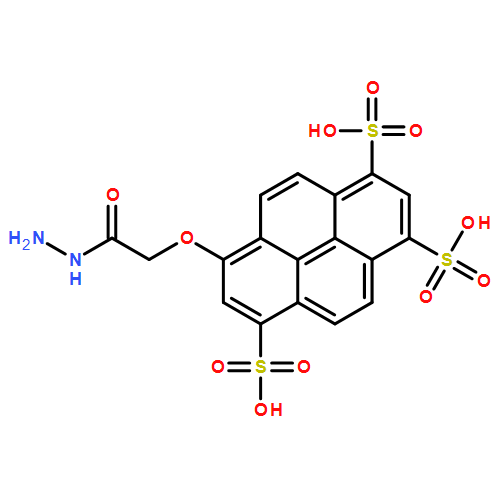 Acetic acid, 2-[(3,6,8-trisulfo-1-pyrenyl)oxy]-, hydrazide