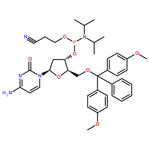 Cytidine, 5'-O-[bis(4-methoxyphenyl)phenylmethyl]-2'-deoxy-,3'-[2-cyanoethyl bis(1-methylethyl)phosphoramidite]