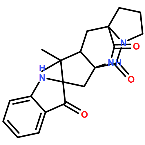 Spiro[5H,6H-5a,9a-(iminomethano)-1H-cyclopent[f]indolizine-7(8H),2'-[2H]indole]-3',5,10(1'H)-trione, 2,3,8a,9-tetrahydro-8,8-dimethyl-,