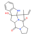 1H-Pyrrolo[1'',2'':4',5']pyrazino[1',2':1,5]pyrrolo[2,3-b]indole-5,13(5aH,13aH)-dione, 11a-(1,1-dimethyl-2-propen-1-yl)-2,3,6,6a,11,11a-hexahydro-6a-