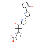 4-Thiazolecarboxylic acid, 2-[(2S)-2-[(4R)-2-[(4R)-4,5-dihydro-2-(2-hydroxyphenyl)-4-thiazolyl]-4-thiazolidinyl]-2-hydroxy-1,1-dimethylethyl]-4,5-dihydro-4-methyl-, (4S)-