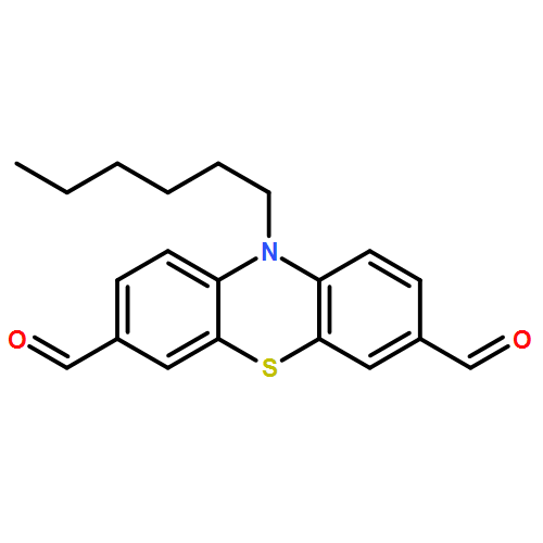 10H-Phenothiazine-3,7-dicarboxaldehyde, 10-hexyl-