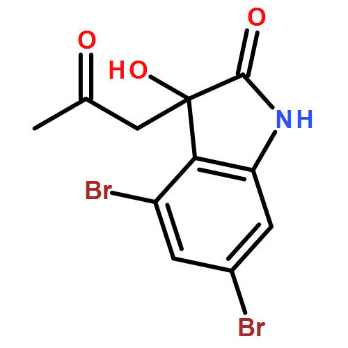 2H-Indol-2-one, 4,6-dibromo-1,3-dihydro-3-hydroxy-3-(2-oxopropyl)-, (3R)-