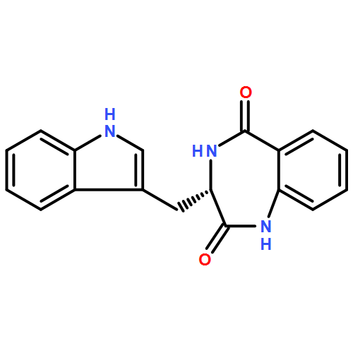 1H-1,4-Benzodiazepine-2,5-dione,3,4-dihydro-3-(1H-indol-3-ylmethyl)-, (S)-