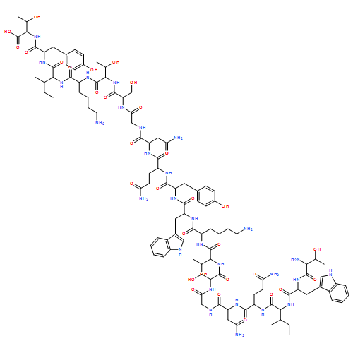 L-Threonine, L-threonyl-L-tryptophyl-L-isoleucyl-L-glutaminyl-L-asparaginylglycyl-L-seryl-L-threonyl-L-lysyl-L-tryptophyl-L-tyrosyl-L-glutaminyl-L-asparaginylglycyl-L-seryl-L-threonyl-L-lysyl-L-isoleucyl-L-tyrosyl-