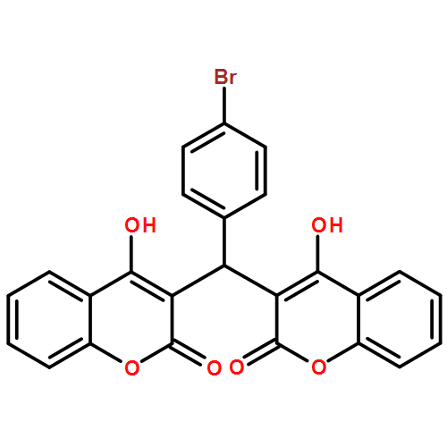 2H-1-Benzopyran-2-one, 3,3'-[(4-bromophenyl)methylene]bis[4-hydroxy-