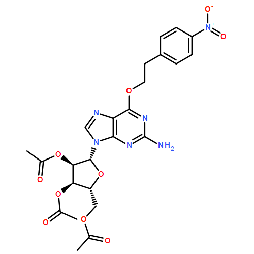 Guanosine, 6-O-[2-(4-nitrophenyl)ethyl]-, 2',3',5'-triacetate