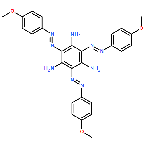 2,4,6-tris[2-(4-methoxyphenyl)diazenyl]-1,3,5-Benzenetriamine