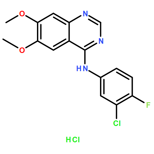 4-Quinazolinamine, N-(3-chloro-4-fluorophenyl)-6,7-dimethoxy-,monohydrochloride