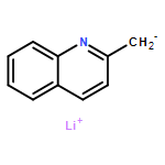 Quinoline, 2-methyl-, ion(1-), lithium (9CI)