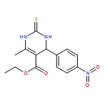 5-Pyrimidinecarboxylic acid,1,2,3,4-tetrahydro-6-methyl-4-(4-nitrophenyl)-2-thioxo-, ethyl ester