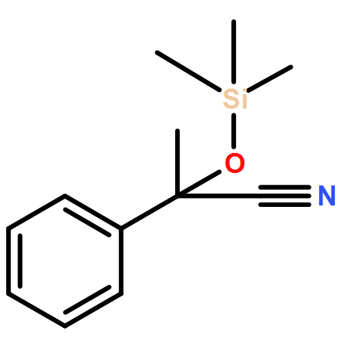 Benzeneacetonitrile, α-methyl-α-[(trimethylsilyl)oxy]-