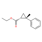 Cyclopropanecarboxylic acid, 2-methyl-2-phenyl-, ethyl ester, (1R,2S)-rel-