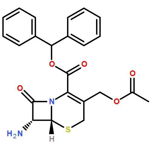 5-Thia-1-azabicyclo[4.2.0]oct-2-ene-2-carboxylic acid, 3-[(acetyloxy)methyl]-7-amino-8-oxo-, diphenylmethyl ester, (6R,7R)-