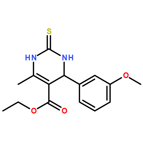 5-Pyrimidinecarboxylic acid,1,2,3,4-tetrahydro-4-(3-methoxyphenyl)-6-methyl-2-thioxo-, ethyl ester