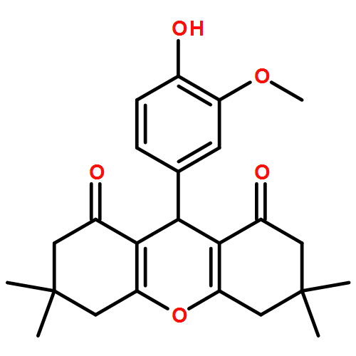 1H-Xanthene-1,8(2H)-dione, 3,4,5,6,7,9-hexahydro-9-(4-hydroxy-3-methoxyphenyl)-3,3,6,6-tetramethyl-