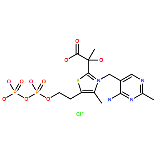 Thiazolium, 3-[(4-amino-2-methyl-5-pyrimidinyl)methyl]-2-(1-carboxy-1-hydroxyethyl)-4-methyl-5-(4,6,6-trihydroxy-4,6-dioxido-3,5-dioxa-4,6-